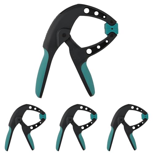 wolfcraft PRO 40 Spring Clamp - 3626000 - for Effortless use – Ideal for DIY and Model-Building Projects - Clamping Width: 40 mm (Pack of 4)