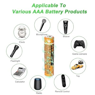 12 Pack HHR-55AAABU Rechargeable AAA Batteries 1.2V 550mAh NI-MH AAA Battery for Panasonic Cordless Phones,Remote Controls, Electronics