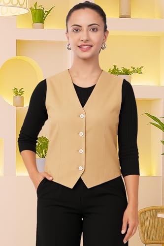 Image of SaintX Women's Waist Coat | Sleeveless | Stylish Executive Wear | Formal Blazer Waistcoat | Office wear