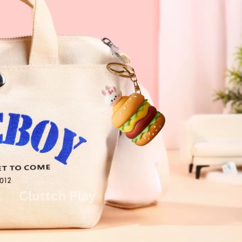 Image of Squishy Silicone soft Pop Up Animal Keychain ANY 1 (Squishy Burger)