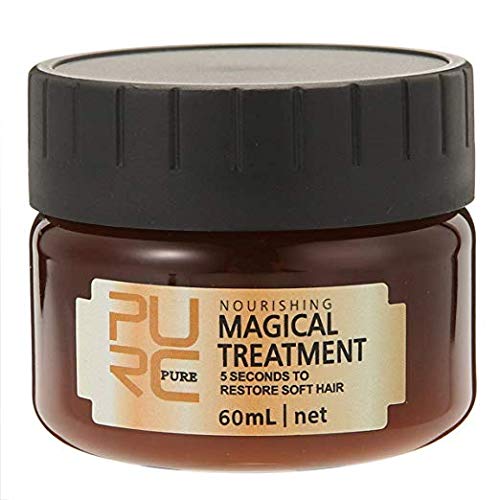 Magical Hair Treatment Mask, Advanced Molecular Hair Roots Treatment Professtional Hair Conditioner, 5 Seconds to Restore Soft Hair, Deep Conditioner Suitable for Dry & Damaged Hair-60ml