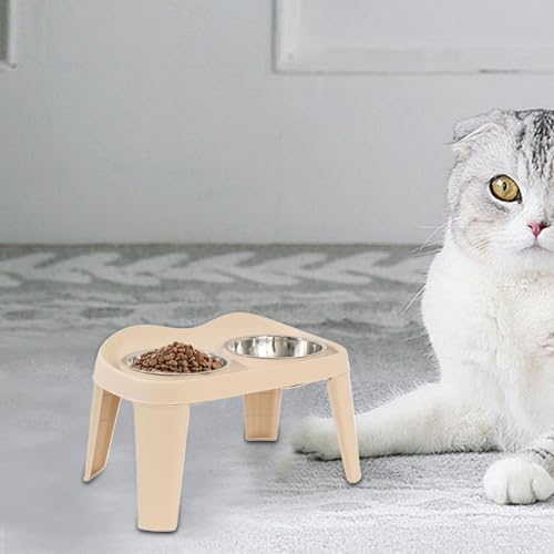 Support de gamelle réglable pour chien et chat station double pliable