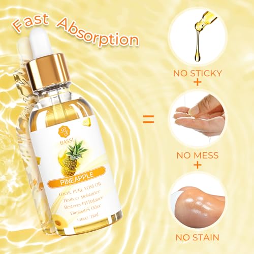 Image of 2PCS Yoni Oil Organic Feminine Oil Vaginal Moisturizer - Ph Balance for Women - Feminine Deodorant - Eliminates Odor with Pineapple Essential Oil, All Natural Yoni Care