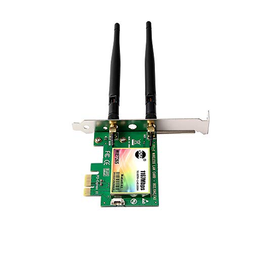 Moniss Placa WiFi AC 1200Mbps BT4.0 Wireless PCIe Network Adapter Card 5.8GHz/2.4GHz Dual Band PCI E