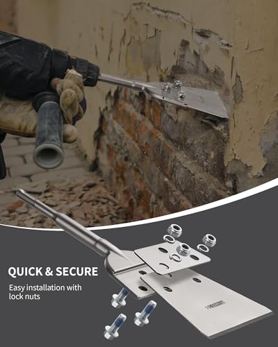 Miniatura 5 de Firecore Cincel Plano Sds Plus Para Azulejos Con Hoja De Repuesto, Cincel Sds Grande De 270 Mm 130 Mm Para Taladro Percutor, Apto Para Quitar Adhesivos Y Azulejos