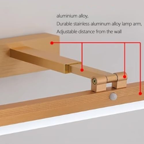 Lámpara de pared LED minimalista de 40cm con diseño rectangular dorado 3