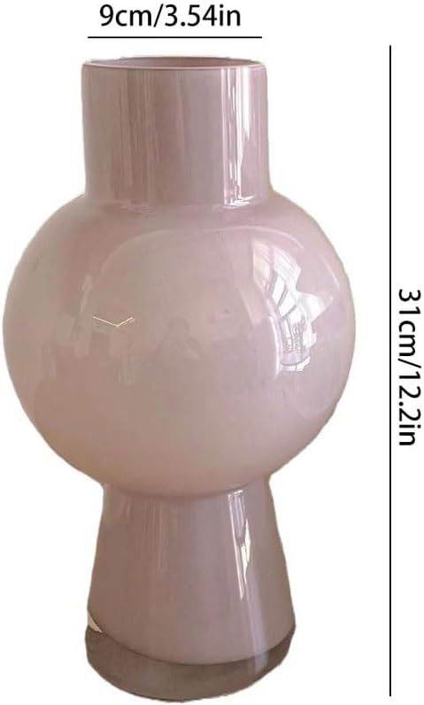 Dining Table Decor Simple Big Belly Hydroponic Flower Vase Living Room Entrance Glass Decoration Kitchen Decor(B)