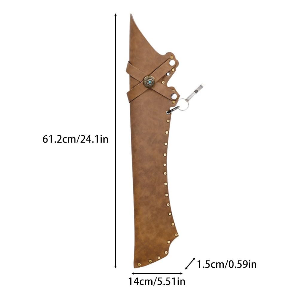 MiOYOOW Faretra per Tiro con L'Arco, Borsa per per Frecce retrò Impermeabile in Pelle PU, Custodia Portatile per Allenamento di Tiro della Caccia