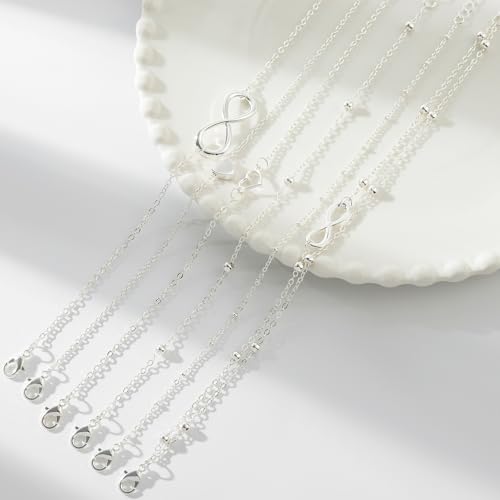 Starain 12-Piece Dainty Anklet Set for Women - Adjustable Gold and Silver Foot Chains with Beach-Inspired Designs - Image 7