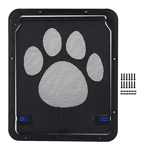 Katzenklappen Hua Katzenklappe/Haustür Leicht Zu Installieren, Mit 2-Wege-Verriegelung Winddichter Klappentür Für Fenster-Bildschirmtür, 2 Größen (Size : Large)