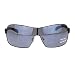 Mens Italian Designer Fashion Rimless Shield Sport Aviator Sunglasses All Black
