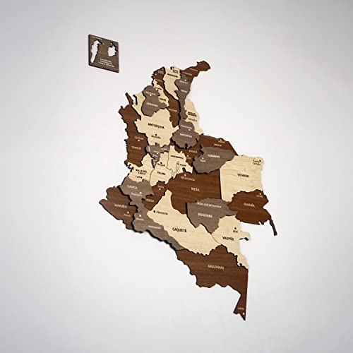 Décoration murale bois 3D Colombie multicouche cadeau voyage - 6
