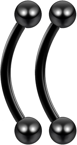 2 barras curvadas Daith Rook Conch Labret Helix Lip Ring Tragus Ceja cartílago (elige color, calibre, longitud)