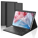 FOGARI Universal Tablet Keyboard Case for 9"/9.7"/10"/10.1"/10.2"/10.3"/10.5"/10.6"/10.9" 11", Rechargeable BT UK Layout Keyboard, Cover with Stretch Strap for Android,IOS 9-11 Inch Tablet, Black - Image 1