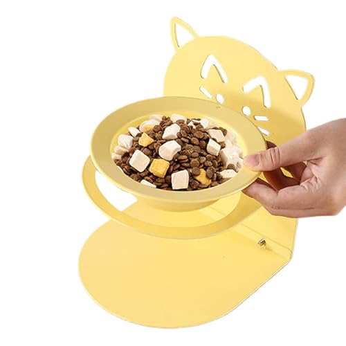 高さのある猫用食器 - 室内ペットフィーダー - 滑り止め付き取り外し可能な猫用ボウル スタンド セット