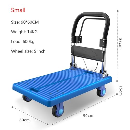 Carretilla plegable plataforma pequeña con freno miniatura 2