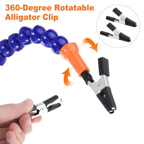 Evite movimientos al soldar con el soporte de brazos flexibles Harfington para PCB 6