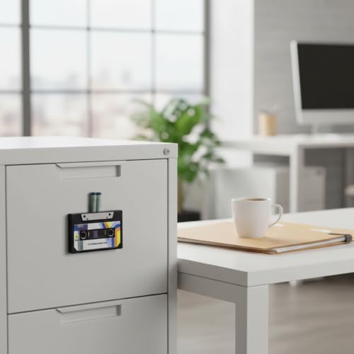 Cinta de grabación sonora para imán de refrigerador negro miniatura 5
