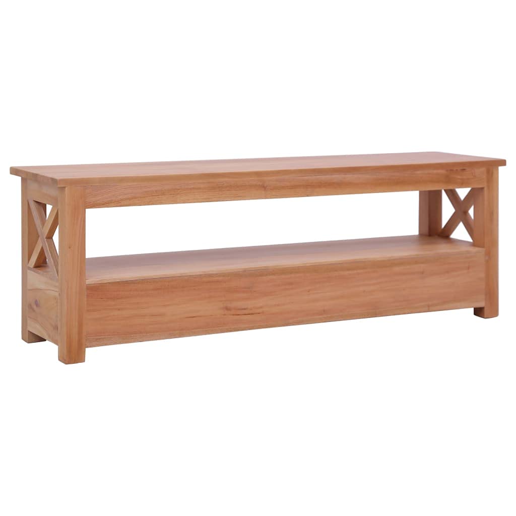vidaXL Meuble TV Armoire Basse avec 2 Tiroirs et Une Etagère Multimédia Salon Salle de Séjour Maison Intérieur 120x30x40 cm Bois d'Acajou Massif
