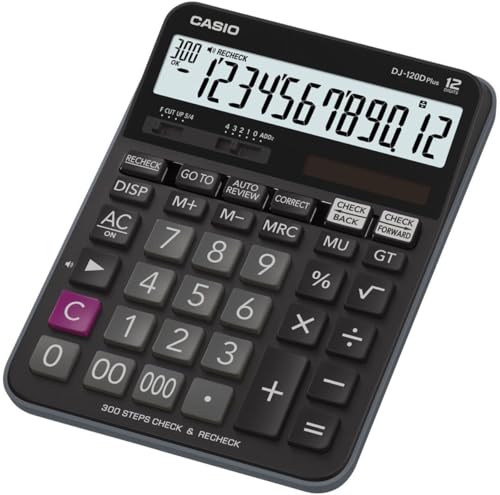 Casio dj-120dplus-w-ep Plusデスクトップ電卓確認、修正機能付き???ブラック 41IVhjx6HHL.jpg