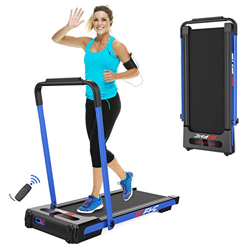 Image of Ryride-2.5 Horsepower Home Folding Treadmill, no Need to Install Folding Treadmill-Remote Control and LED Display, Suitable for Walking, Running, Jogging, Suitable for Home Office use (Blue)