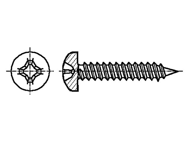 Vis 5,5x45 tête cylindrique Phillips pour stopper le foirage des filetages