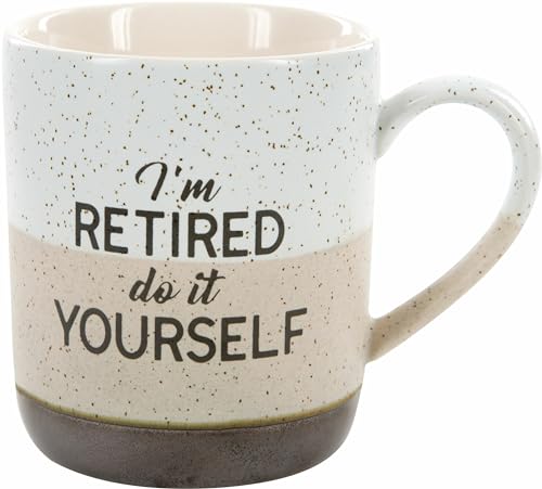 Pavilion - I'm Retired Do It Yourself - Large 15 Oz Stoneware Coffee Cup Mug