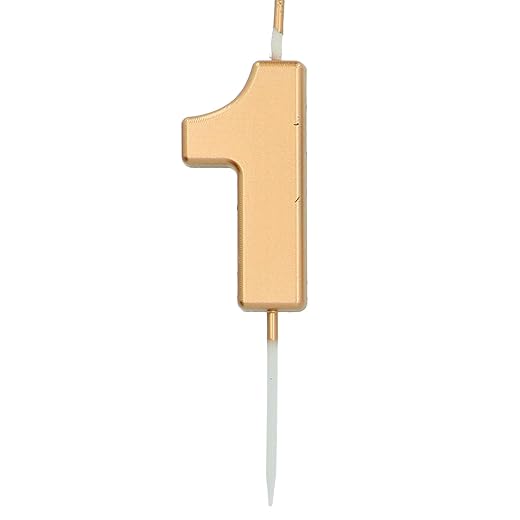 Folat 24141 Cake Candle Number 1 – Gold