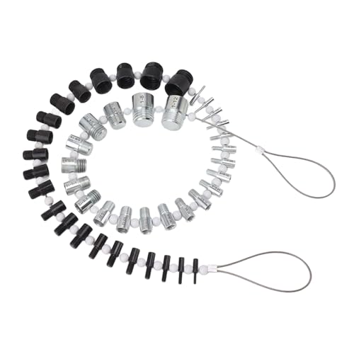 Gugxiom Nut and Bolt Thread Checker, Thread Pitch Gauge, 44 Male Female Thread Identification Tool