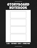 Storyboard Notebook 2.35:1 120 Pages 8.5x11 4 Panel Page: Widescreen Storyboard Panel & Notebook Journal for Animators, Directors, Filmmakers, ... Artist, Cinematographer & Content Creators
