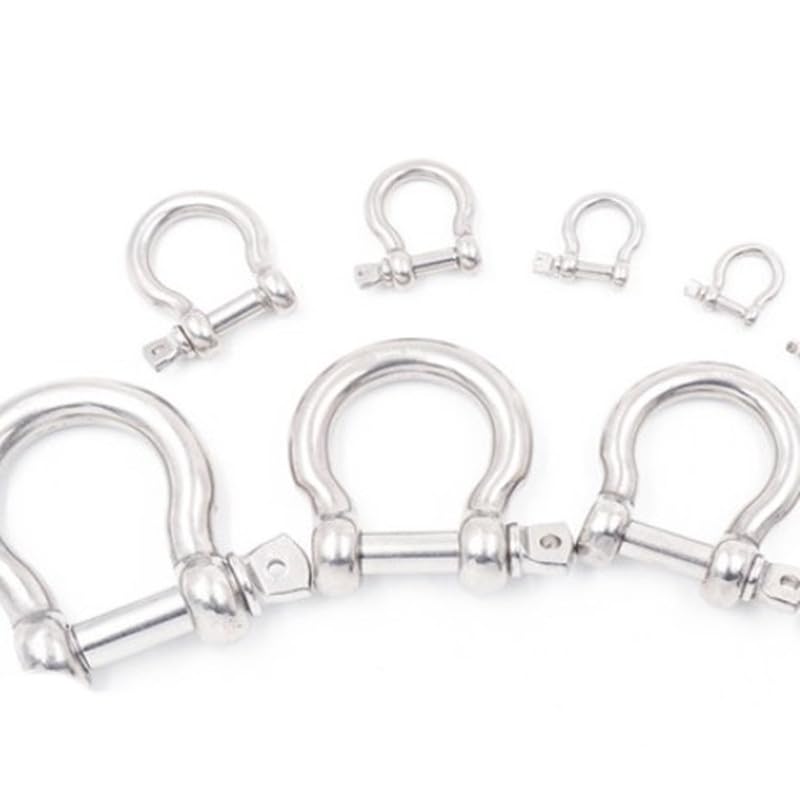 1-5pc 304 Stainless Steel Shackle Bow U-type High-Strength Lifting Ring Buckle Connection Fixed Chain M4 M5 M6 M8 M10 M12 - (Color: M12(1PCS))