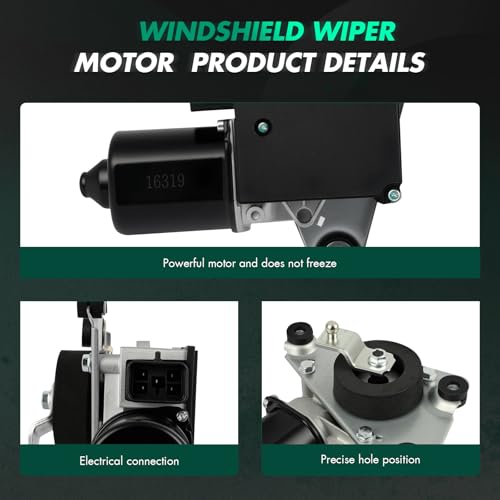 Image of SCITOO Front Wiper Motor with Control Module Replacement for 1994-2005 for Chevrolet for Astro,1994-2005 for GMC for Safari Wiper Motor 22121186 5 Pins | Direct fit for 1994-2005 For Chevrolet For Astro|Replaces OE 22121186|5 Pins|Fit for Front Wiper Motor With Control Module