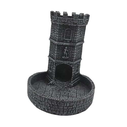 Bandeja de resina para tirar dados de rol con diseño gris negro para partidas más justas