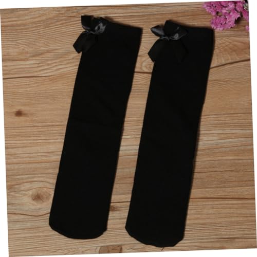 LIFKOME 1 Pair Striped Stocking High Socks Over The Knee Sock Bow Knee Socks Middle Tube Girl Child Baby Socks4