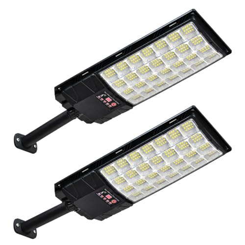 Sinpbw Commercial Street and Area Lighting Fixture, Outdoor Solar LED Security Lamp for Parking Lots, Roads, Pathways 2 Packs - image 1