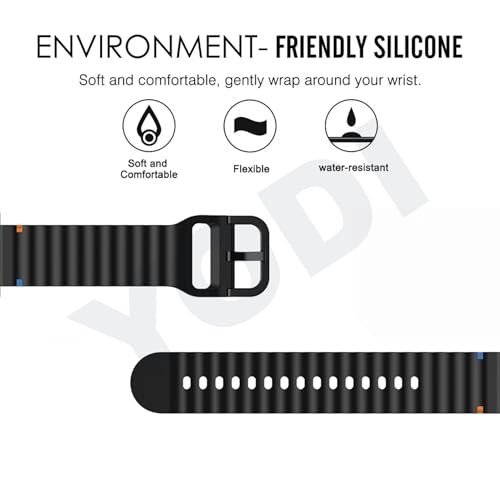 Image of YODI Strap Band Compatible with Amazfit T-Rex 2 Smartwatch Only Soft Silicone | Nylon | Chain | Leather Watch Straps with Installation Adjuster Tool For Amazfit TRex 2