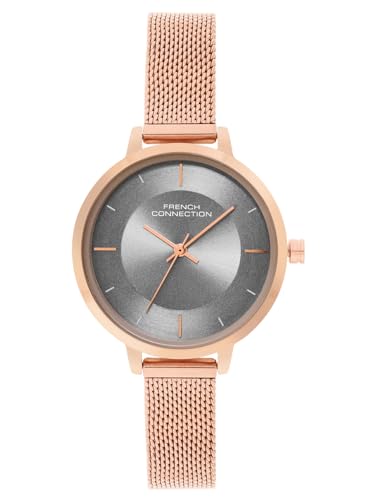 French Connection Analog Grey Dial Womens Watch-FCN071RGM (B0D76XKBLY) Amazon Price History, Amazon Price Tracker