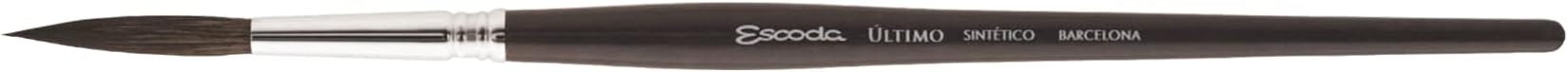 Escoda Ultimo Series 1533 Artist Watercolor and Acrylic Paint Brush, Synthetic Squirrel, Rigger, Size 0