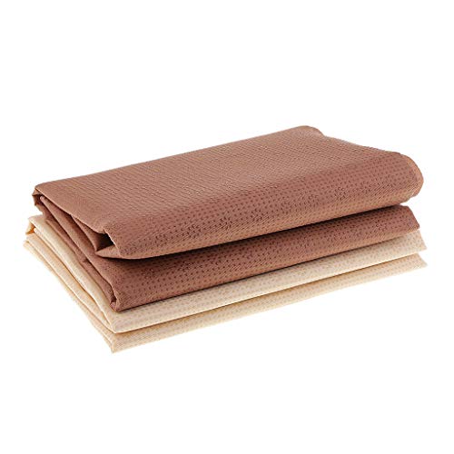 P Prettyia Gumminoppenstoff Rutschfester Stoff, 1x1,5m Anti-Rutsch Gewebe Anti-Slip Rutschfester Stoffe - Beige