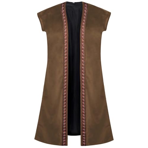 Débardeur Renaissance haut de gamme avec broderies gothiques costume médiéval homme