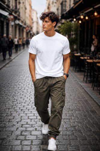 Image of INKKR Men's Solid Round Neck Half Sleeve Classic Cotton Bio-wash T-Shirt Combo | Crew Neck Cotton Tshirt for Men Combo