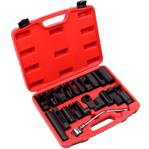 ECCPP 21 Pcs Master O2 Lambda Sensor Socket and Special Sending Unit Socket Set