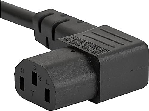 SMJ Electrical CSIEBC PC Power Lead with Right Angled IEC Connector of 2 m (Black)