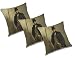 RADANYA Copricuscino in Poliestere Stampato Uomo 3D Set di 3 Pezzi - 20X20 Pollici, Grigio