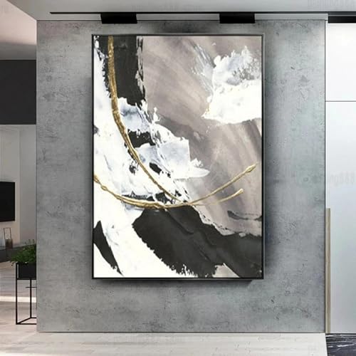 Peinture sur toile abstraite de haute qualité avec cadre pour maison chic