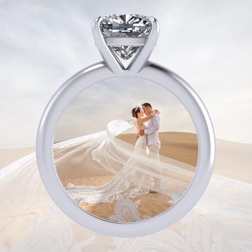 Central Diamond Center VOGUE Simulated diamond Solitaire Engagement Wedding Ring Solid Sterling Silver4