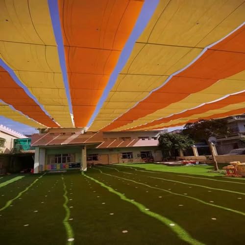 Toit décoratif anti-UV avec auvent rétractable orange pour terrasse - 4