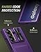 SIXBOX for Samsung Galaxy Z Fold 7 Wallet Case, Built-in Hinge Protection & Slide Camera Lens Cover & Card Holder & Screen Protector, Full Body Protective Hard Phone Case for Samsung Z Fold 7, Purple