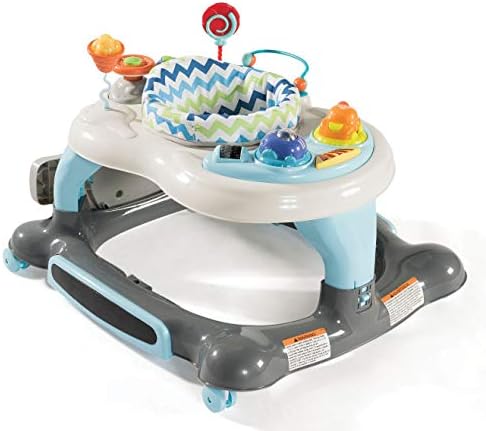 Storkcraft 3-in-1 Activity Walker and Rocker, Blue/Gray