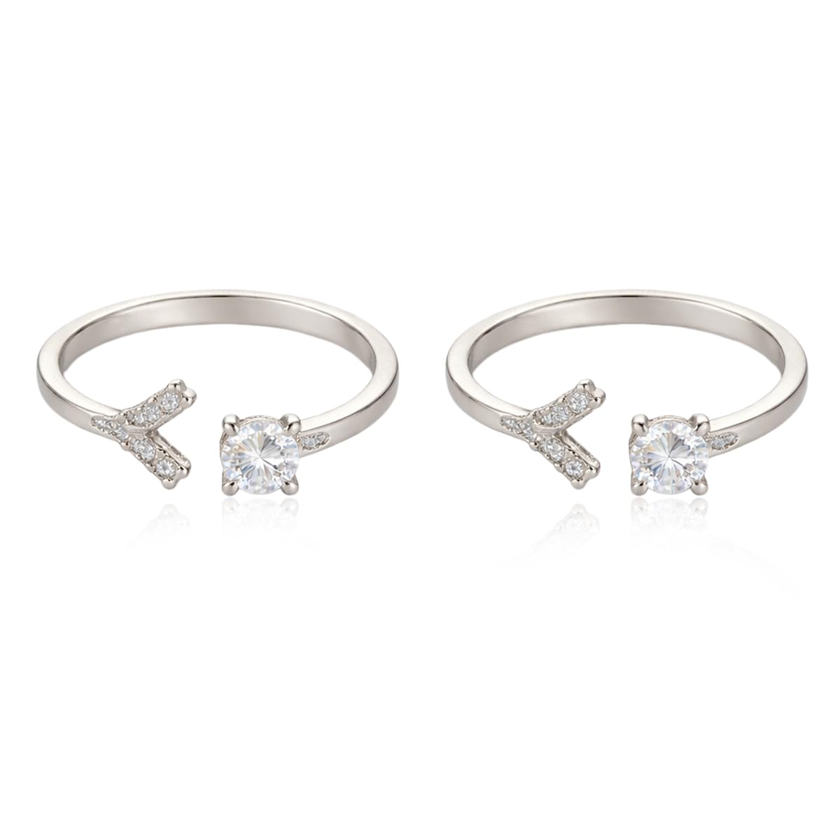 unniyarcha Silver 92.5 Big Zircon Toe Rings (Pair) For Women's Pure Silver 925, Sterling Silver Jewellery with Certificate of Authenticity& 925 Toe Rings for Women's Silver, God, Religion-picture-26